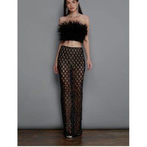 Bronx and Banco Coco Noir Skirt (XS) and Afiya Feather Top Noir (S)